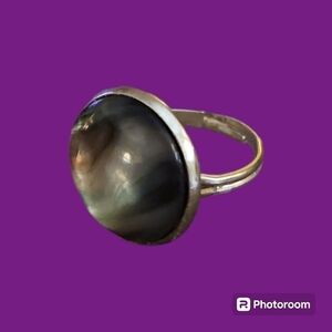 3/$30 Abalone Shell Cabochon Adjustable Ring